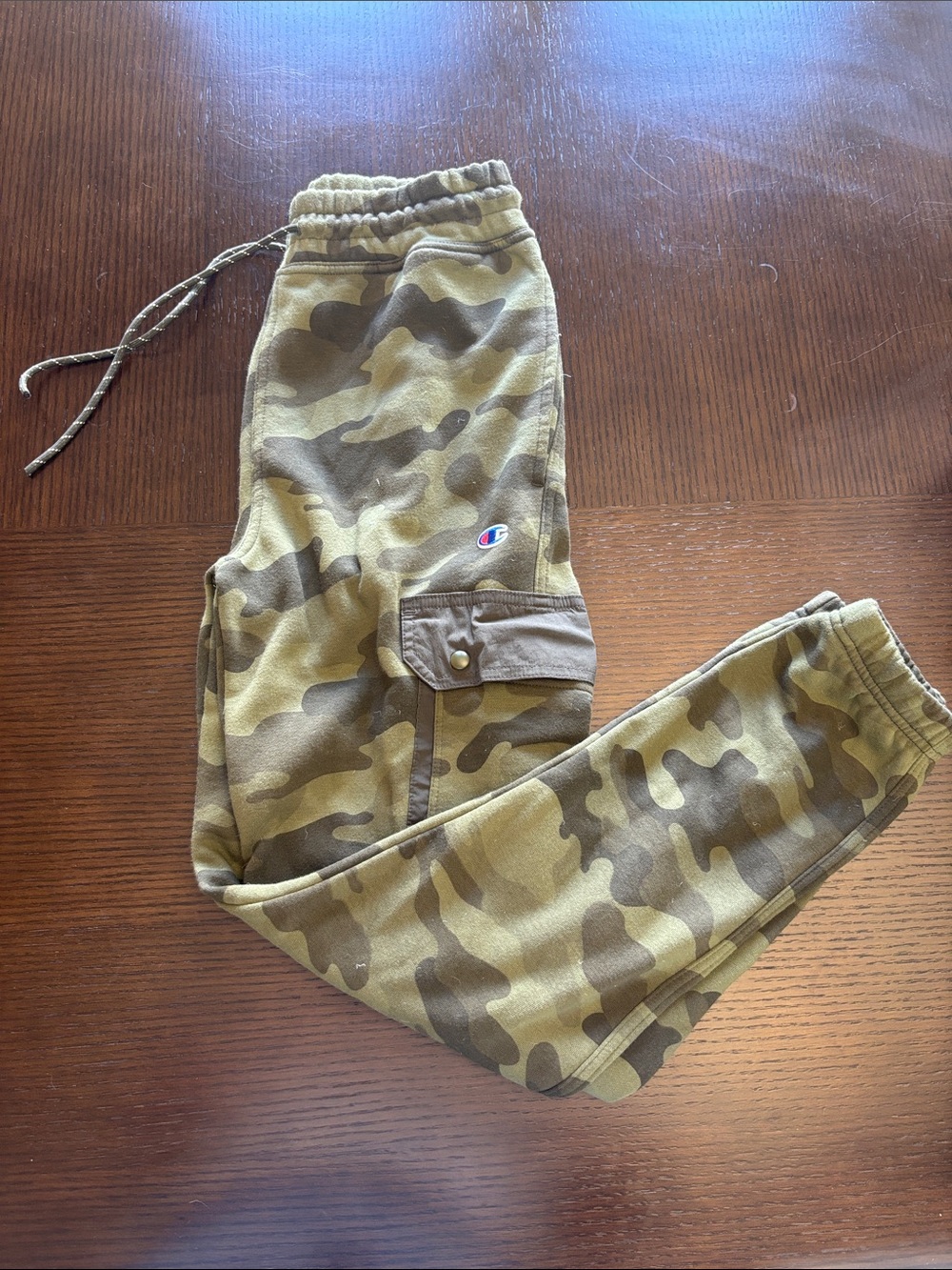Champion Olive Camo Cargo Sweatpants